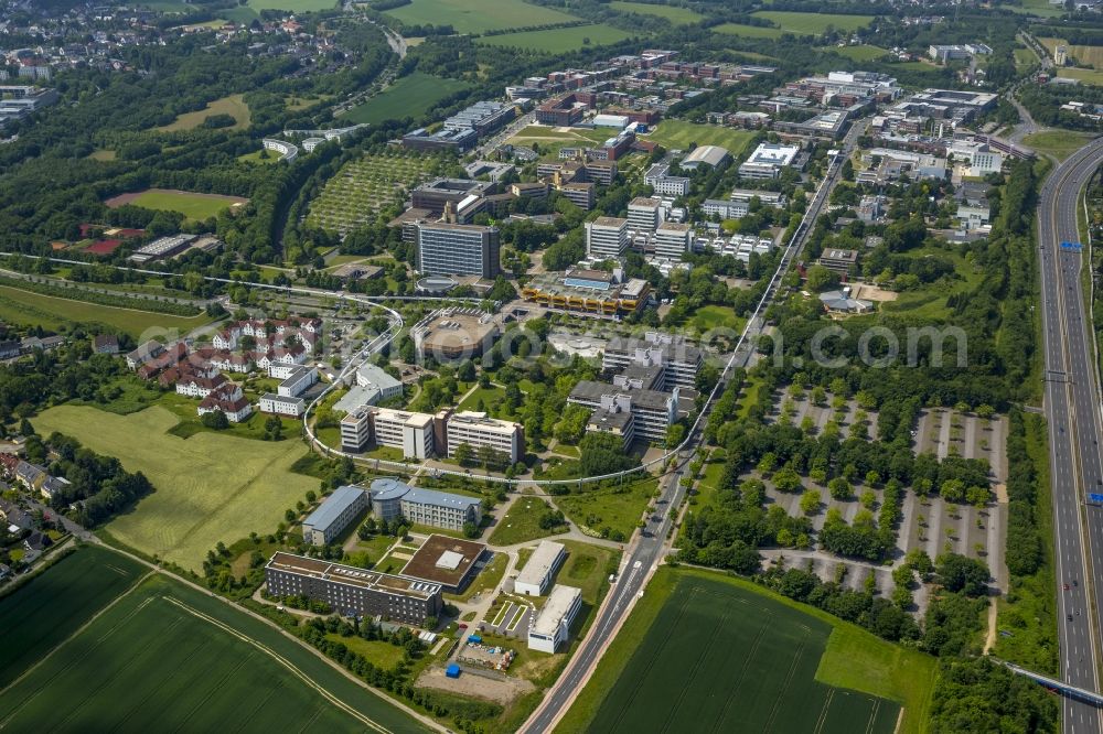 Aerial image Dortmund - Campus building of the university in Dortmund in the state North Rhine-Westphalia