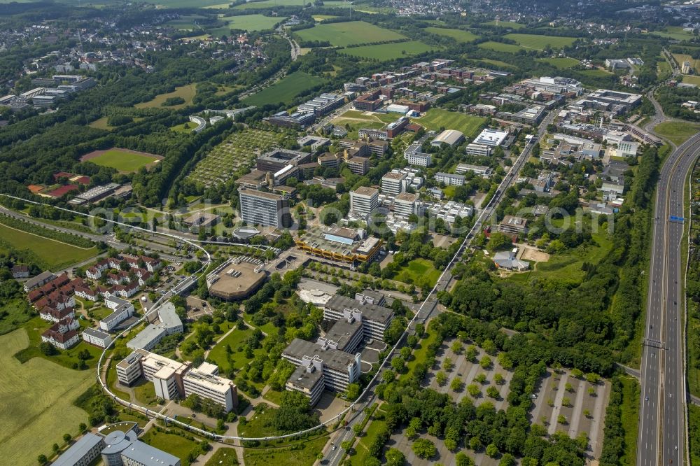 Aerial photograph Dortmund - Campus building of the university in Dortmund in the state North Rhine-Westphalia