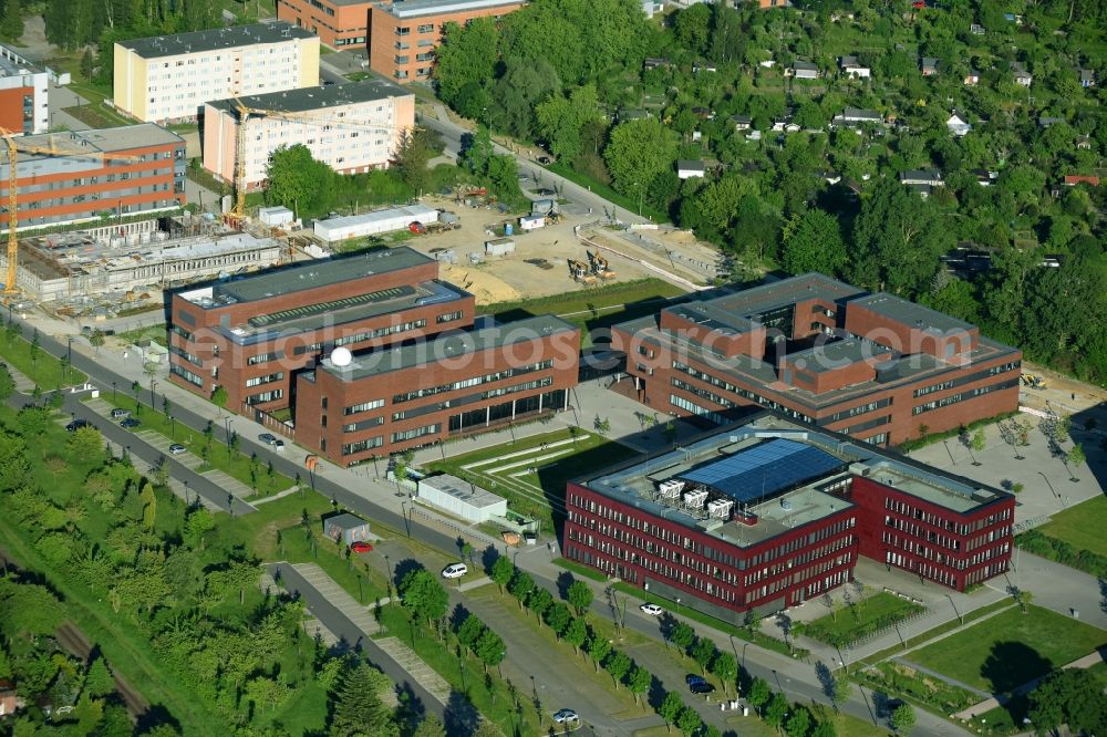 Rostock from above - Campus building of the university Rostock in Rostock in the state Mecklenburg - Western Pomerania, Germany