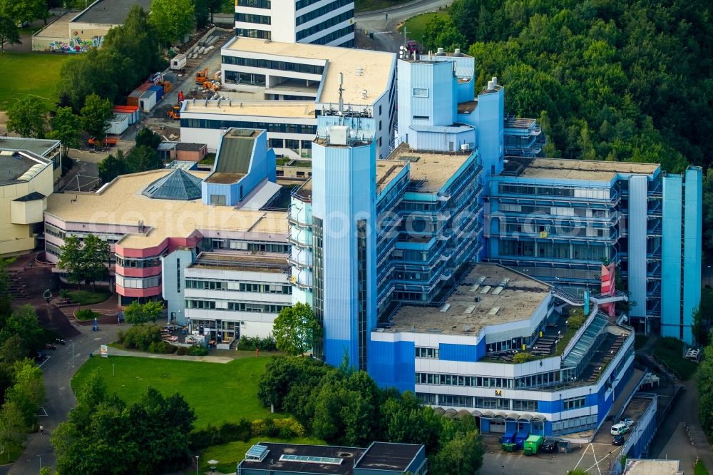 Aerial photograph Siegen - Campus building of the university Siegen in Siegen in the state North Rhine-Westphalia