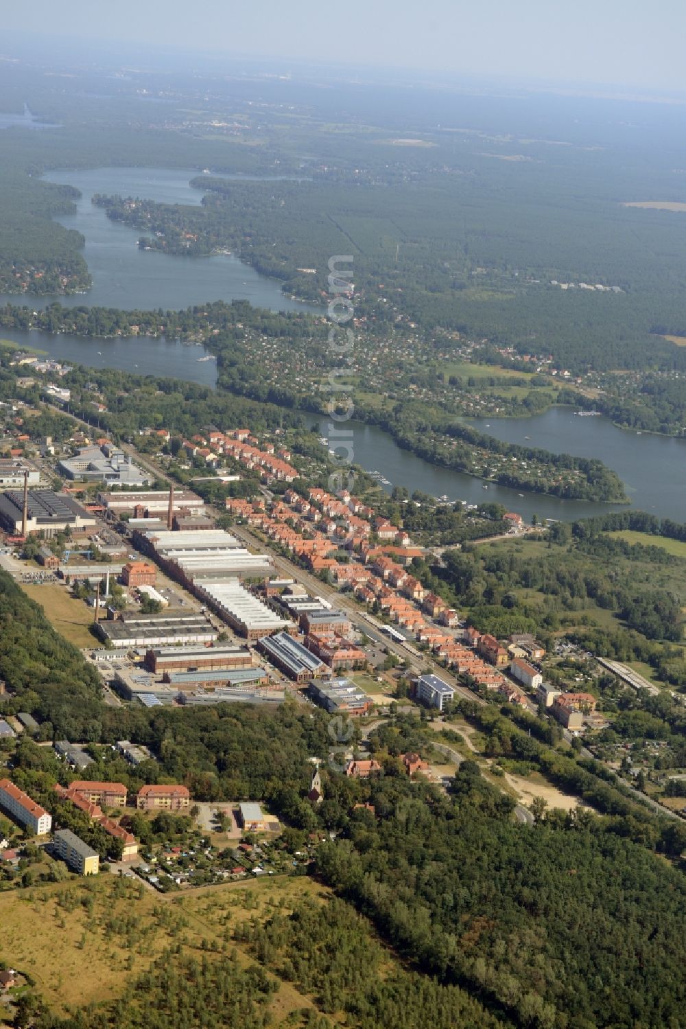 Aerial photograph Wildau - Campus building of the university Technische Hochschule in Wildau in the state Brandenburg