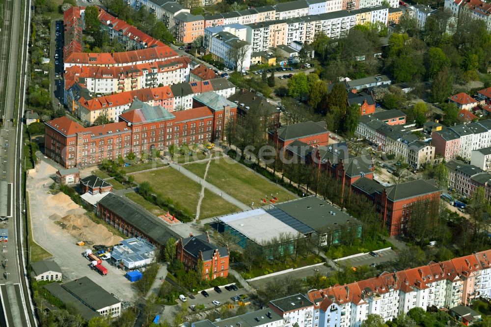 Aerial image Rostock - Campus building and grounds of the university on Ulmenstrasse in Rostock in the state Mecklenburg-West Pomerania, Germany