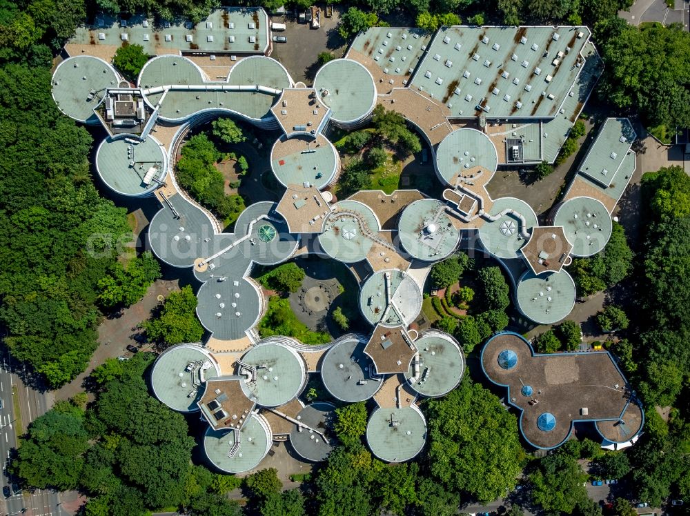 Aerial image Duisburg - Campus building of the university in Duisburg in the state North Rhine-Westphalia