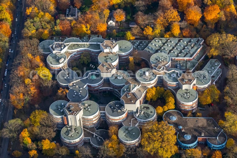 Aerial image Duisburg - Campus building of the university in Duisburg in the state North Rhine-Westphalia