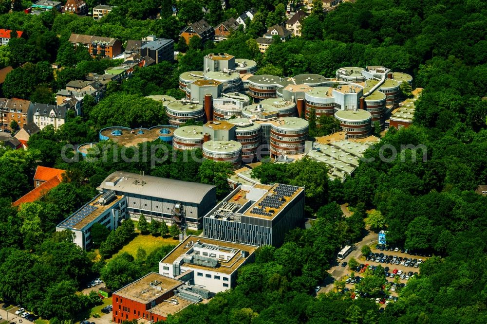 Aerial photograph Duisburg - Campus building of the university in Duisburg in the state North Rhine-Westphalia