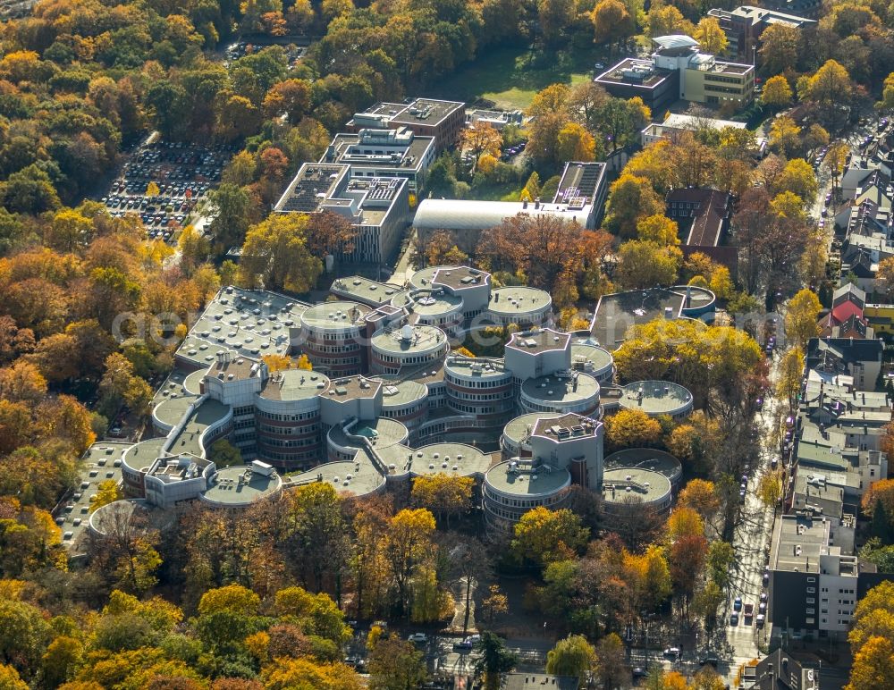 Aerial photograph Duisburg - Campus building of the university in Duisburg in the state North Rhine-Westphalia