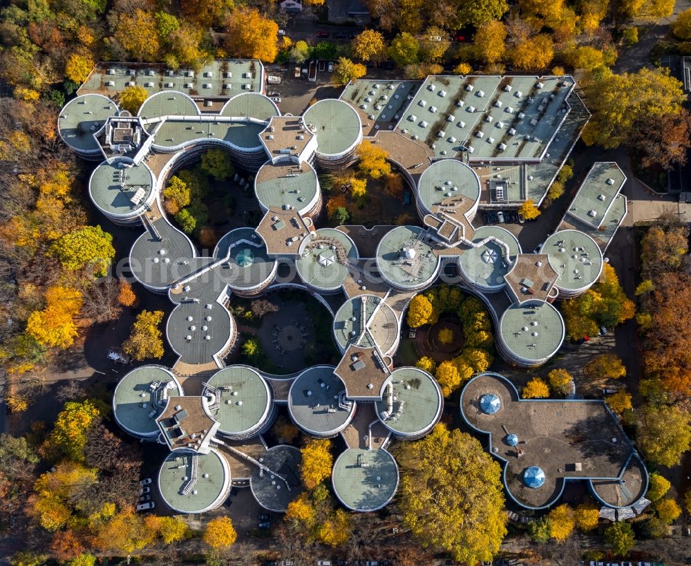 Aerial photograph Duisburg - Campus building of the university in Duisburg in the state North Rhine-Westphalia