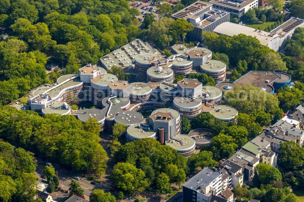 Aerial image Duisburg - Campus building of the university in Duisburg in the state North Rhine-Westphalia