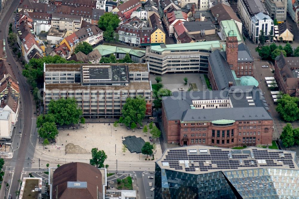 Freiburg im Breisgau from above - Campus building of the university Uni Freiburg in Freiburg im Breisgau in the state Baden-Wuerttemberg, Germany