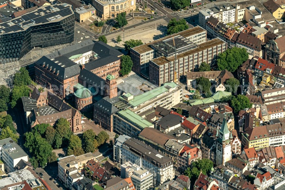 Freiburg im Breisgau from above - Campus building of the university Uni Freiburg in Freiburg im Breisgau in the state Baden-Wurttemberg, Germany