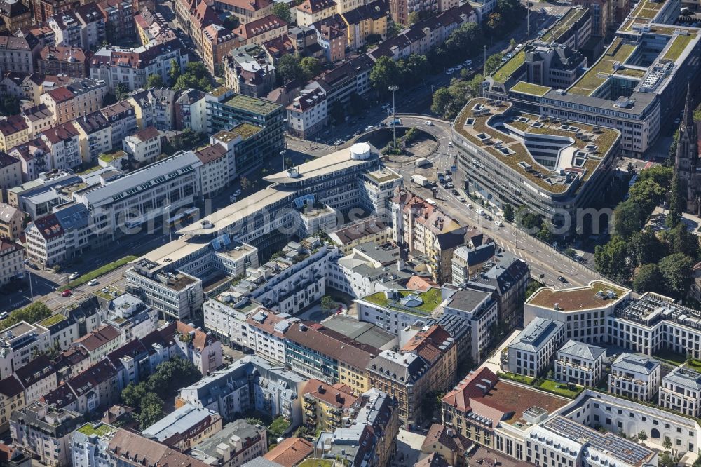 Aerial photograph Stuttgart - Campus building of the university Universitaet Stuttgart on Keplerstrasse in Stuttgart in the state Baden-Wuerttemberg, Germany