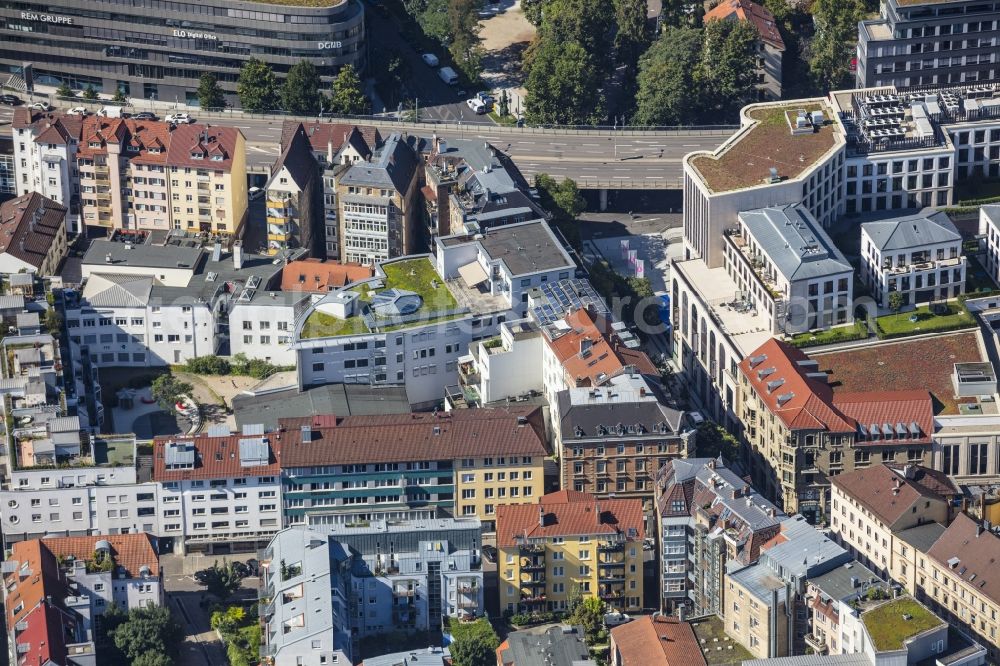 Stuttgart from the bird's eye view: Campus building of the university Universitaet Stuttgart on Keplerstrasse in Stuttgart in the state Baden-Wuerttemberg, Germany