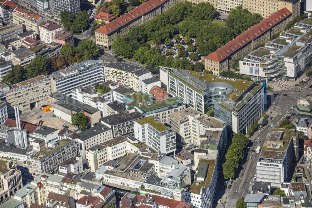 Aerial image Stuttgart - Campus building of the university Universitaet Stuttgart on Keplerstrasse in Stuttgart in the state Baden-Wuerttemberg, Germany