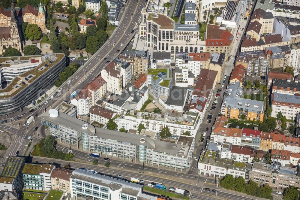 Aerial photograph Stuttgart - Campus building of the university Universitaet Stuttgart on Keplerstrasse in Stuttgart in the state Baden-Wuerttemberg, Germany