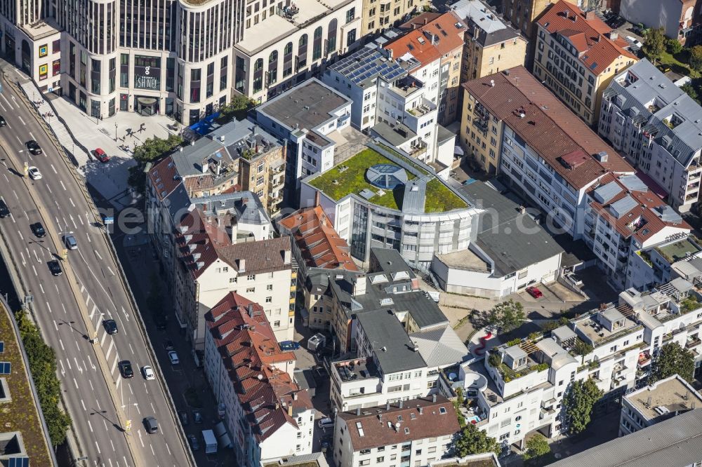 Aerial image Stuttgart - Campus building of the university Universitaet Stuttgart on Keplerstrasse in Stuttgart in the state Baden-Wuerttemberg, Germany