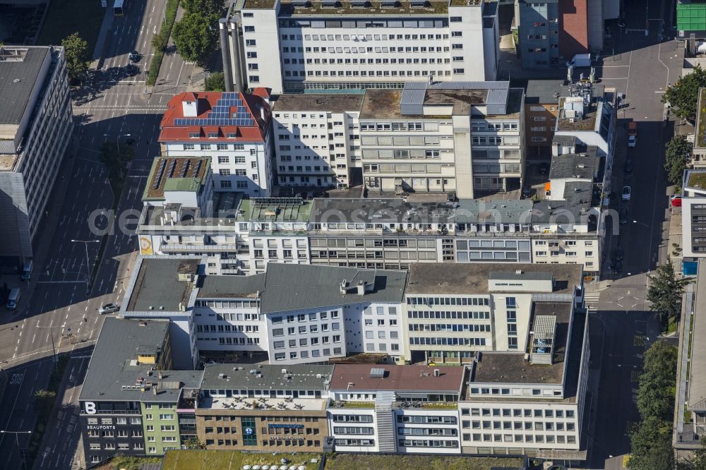 Aerial image Stuttgart - Campus building of the university Universitaet Stuttgart on Keplerstrasse in Stuttgart in the state Baden-Wuerttemberg, Germany