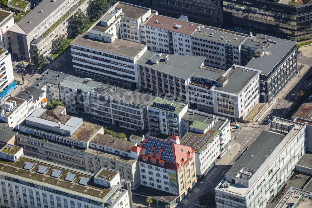 Stuttgart from the bird's eye view: Campus building of the university Universitaet Stuttgart on Keplerstrasse in Stuttgart in the state Baden-Wuerttemberg, Germany