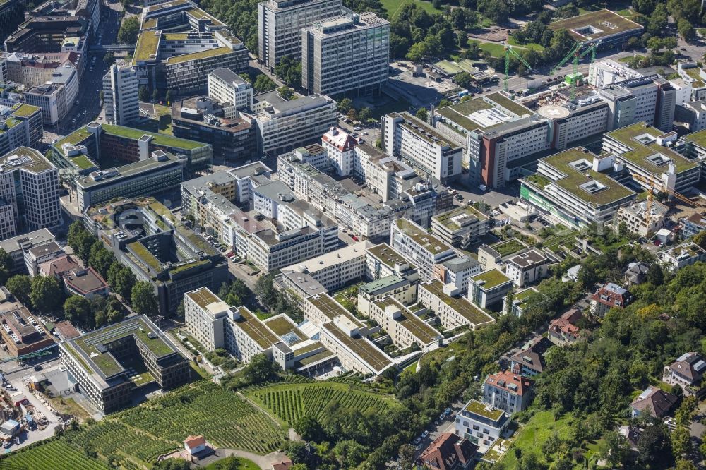 Aerial photograph Stuttgart - Campus building of the university Universitaet Stuttgart on Keplerstrasse in Stuttgart in the state Baden-Wuerttemberg, Germany