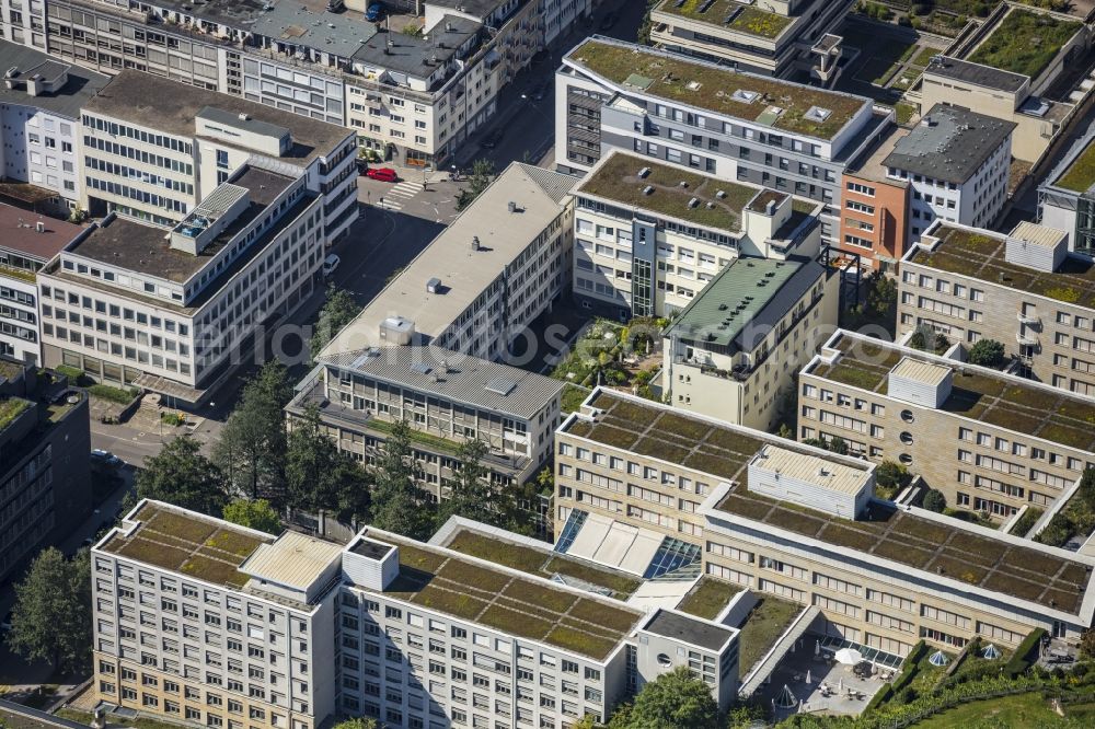 Stuttgart from above - Campus building of the university Universitaet Stuttgart on Keplerstrasse in Stuttgart in the state Baden-Wuerttemberg, Germany