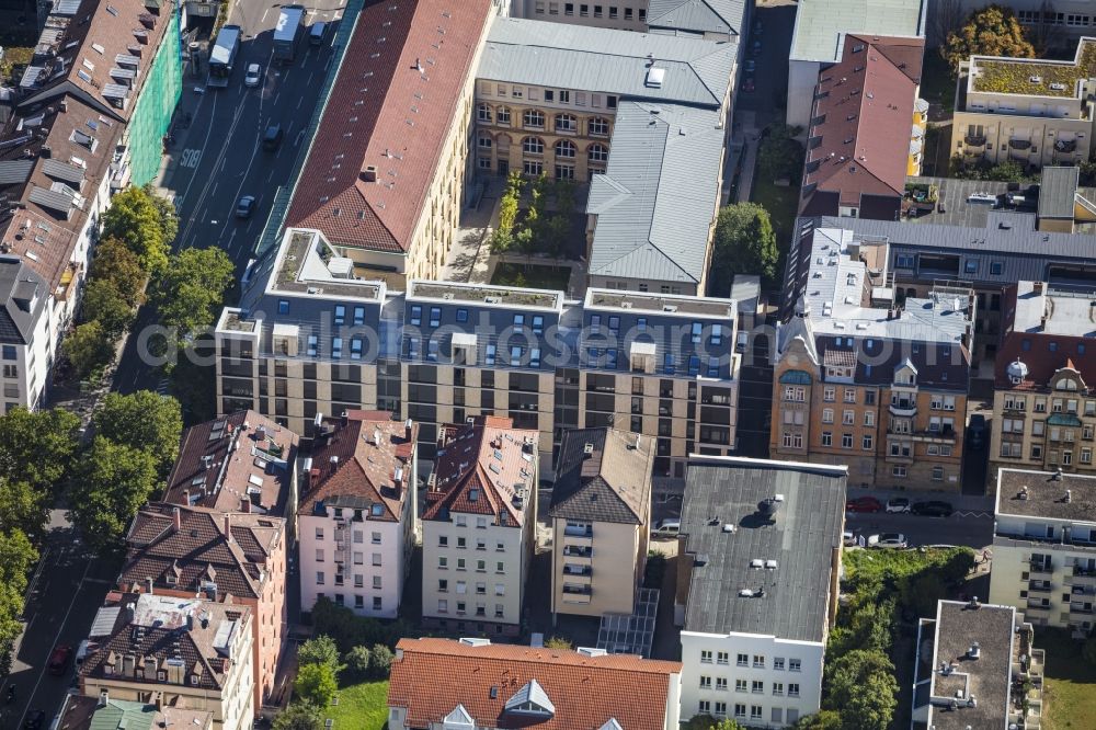 Aerial image Stuttgart - Campus building of the university Universitaet Stuttgart on Keplerstrasse in Stuttgart in the state Baden-Wuerttemberg, Germany