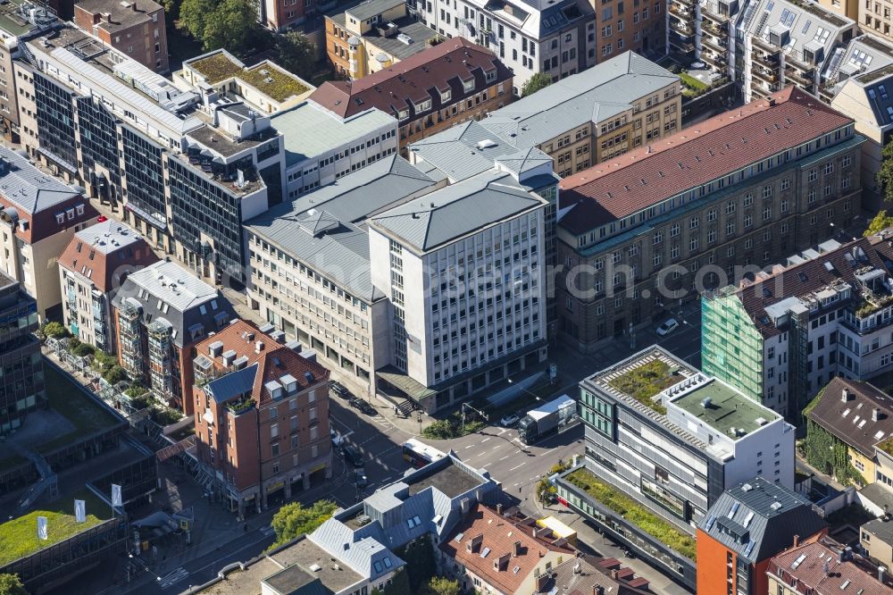 Aerial photograph Stuttgart - Campus building of the university Universitaet Stuttgart on Keplerstrasse in Stuttgart in the state Baden-Wuerttemberg, Germany