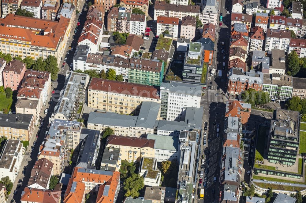 Aerial image Stuttgart - Campus building of the university Universitaet Stuttgart on Keplerstrasse in Stuttgart in the state Baden-Wuerttemberg, Germany