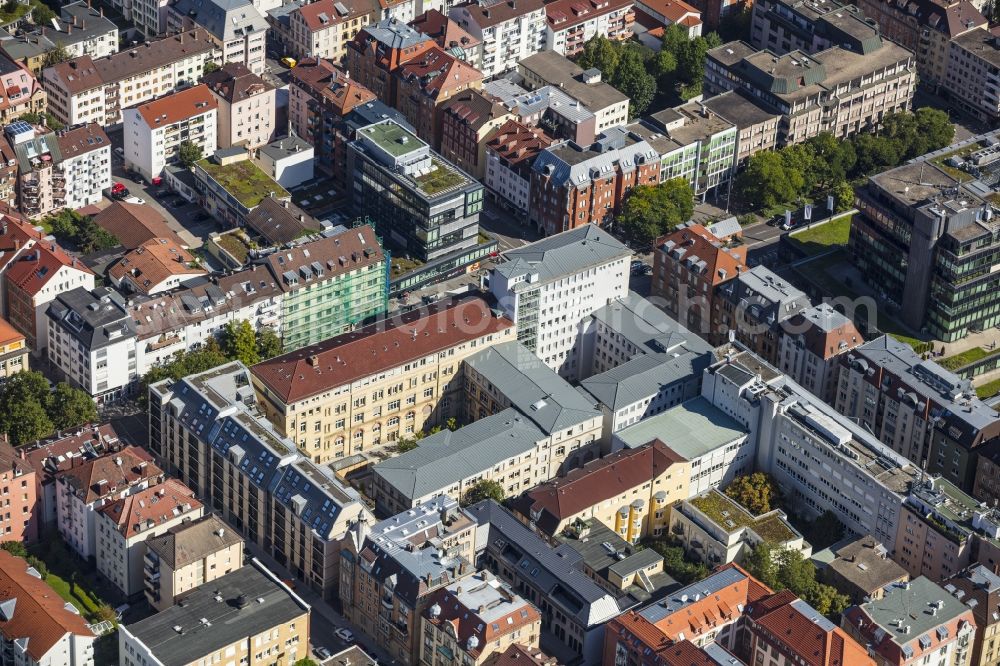 Aerial photograph Stuttgart - Campus building of the university Universitaet Stuttgart on Keplerstrasse in Stuttgart in the state Baden-Wuerttemberg, Germany