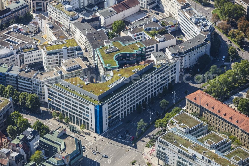 Stuttgart from above - Campus building of the university Universitaet Stuttgart on Keplerstrasse in Stuttgart in the state Baden-Wuerttemberg, Germany