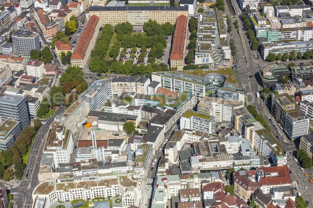 Aerial image Stuttgart - Campus building of the university Universitaet Stuttgart on Keplerstrasse in Stuttgart in the state Baden-Wuerttemberg, Germany