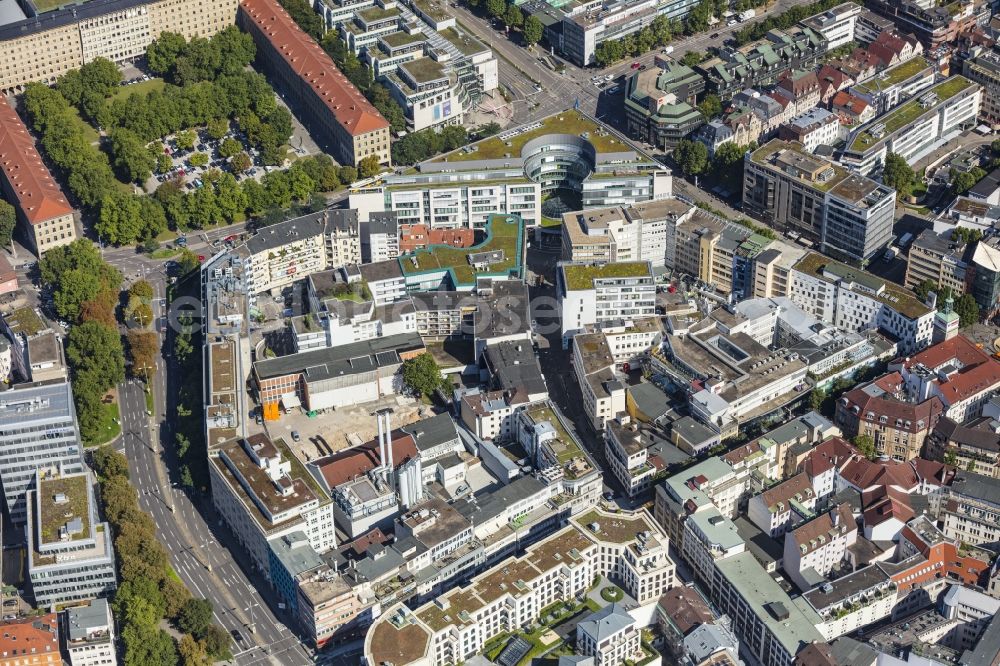 Aerial photograph Stuttgart - Campus building of the university Universitaet Stuttgart on Keplerstrasse in Stuttgart in the state Baden-Wuerttemberg, Germany