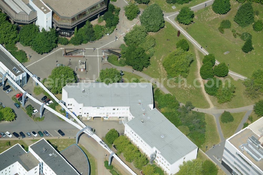 Aerial photograph Dortmund - Campus building of the university with Zentrum fuer HochschulBildung (zhb) in Dortmund in the state North Rhine-Westphalia