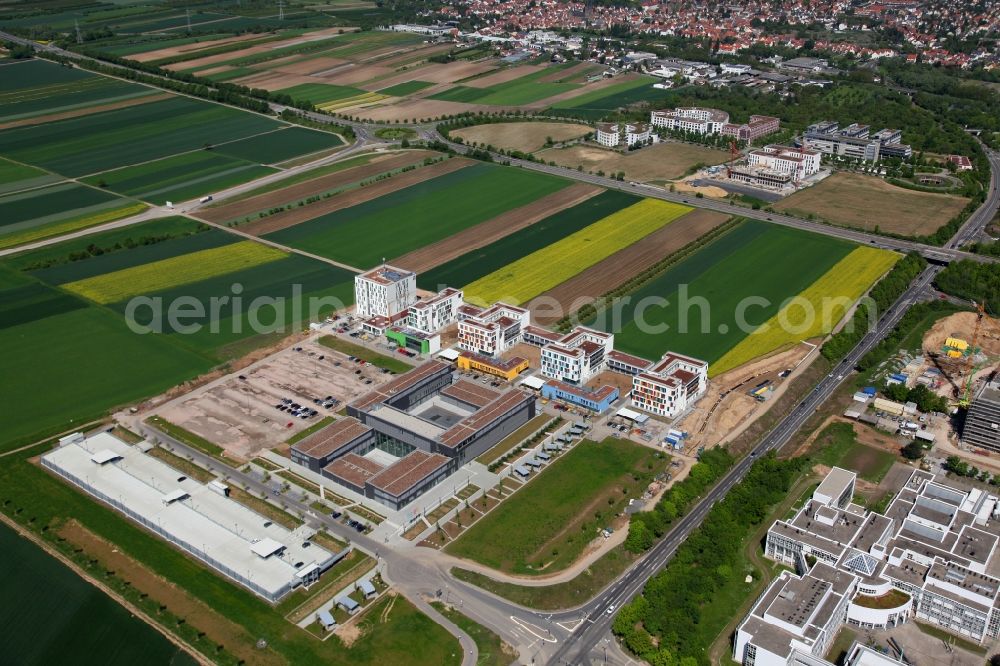 Mainz from the bird's eye view: Campus grounds of the University of Applied Sciences in Mainz in Rhineland-Palatinate