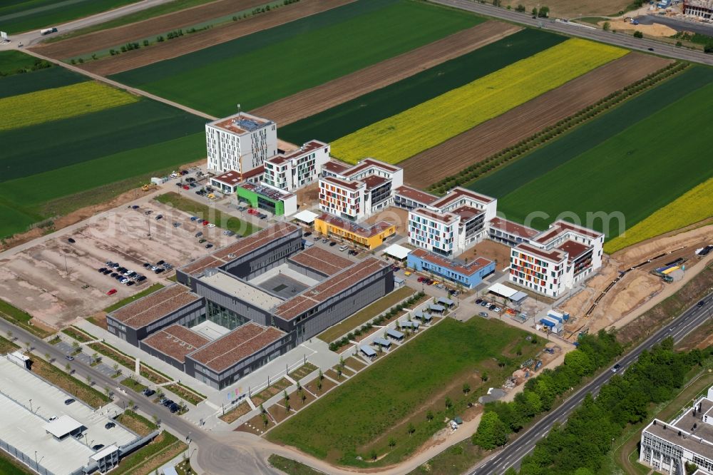 Aerial image Mainz - Campus grounds of the University of Applied Sciences in Mainz in Rhineland-Palatinate