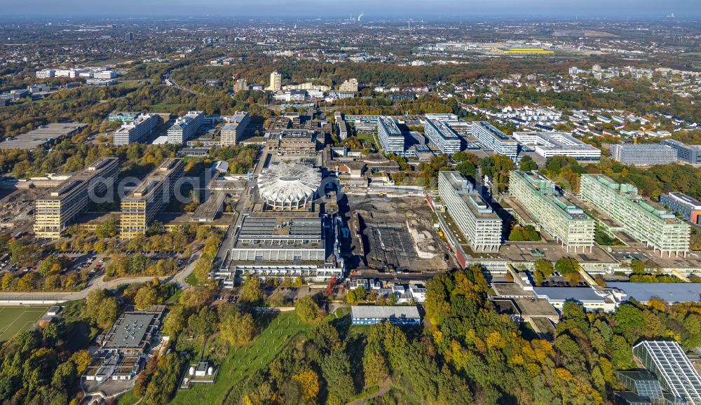 Bochum from the bird's eye view: Campus area of the Ruhr university in Bochum in the federal state North Rhine-Westphalia