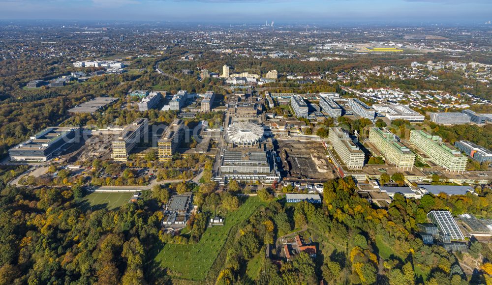 Aerial photograph Bochum - Campus area of the Ruhr university in Bochum in the federal state North Rhine-Westphalia