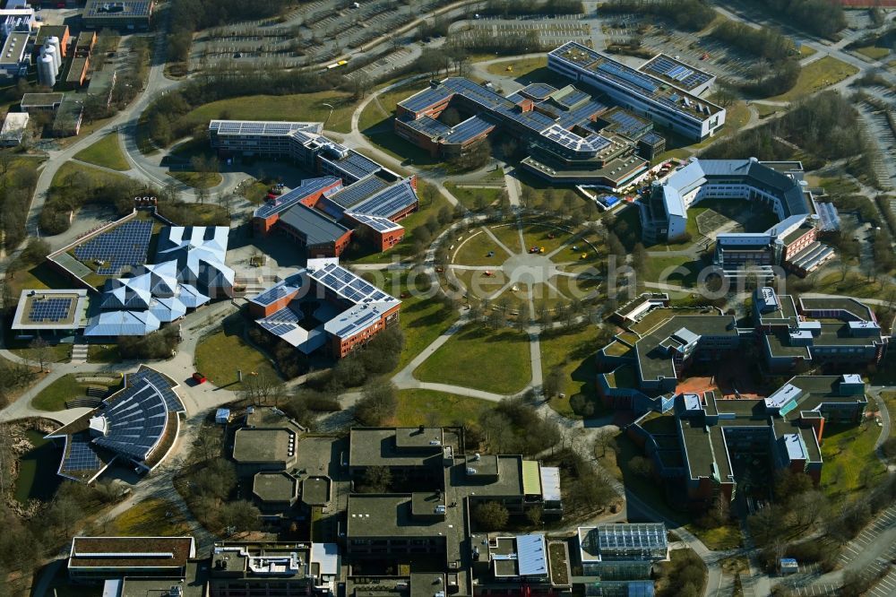 Bayreuth from above - Campus building of the university Bayreuth in the district Frankengut in Bayreuth in the state Bavaria, Germany