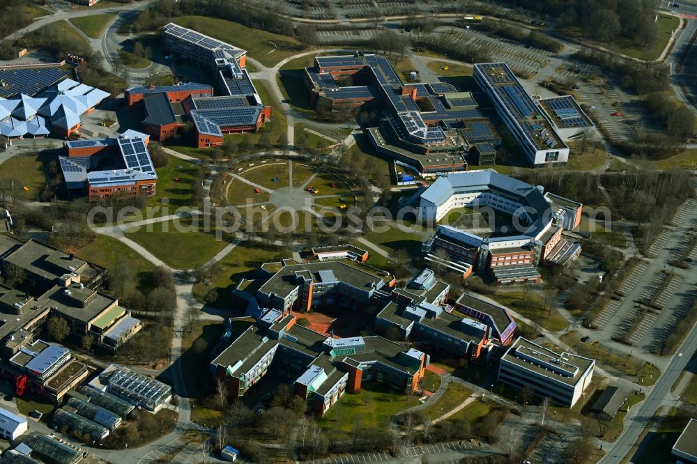 Bayreuth from the bird's eye view: Campus building of the university Bayreuth in the district Frankengut in Bayreuth in the state Bavaria, Germany