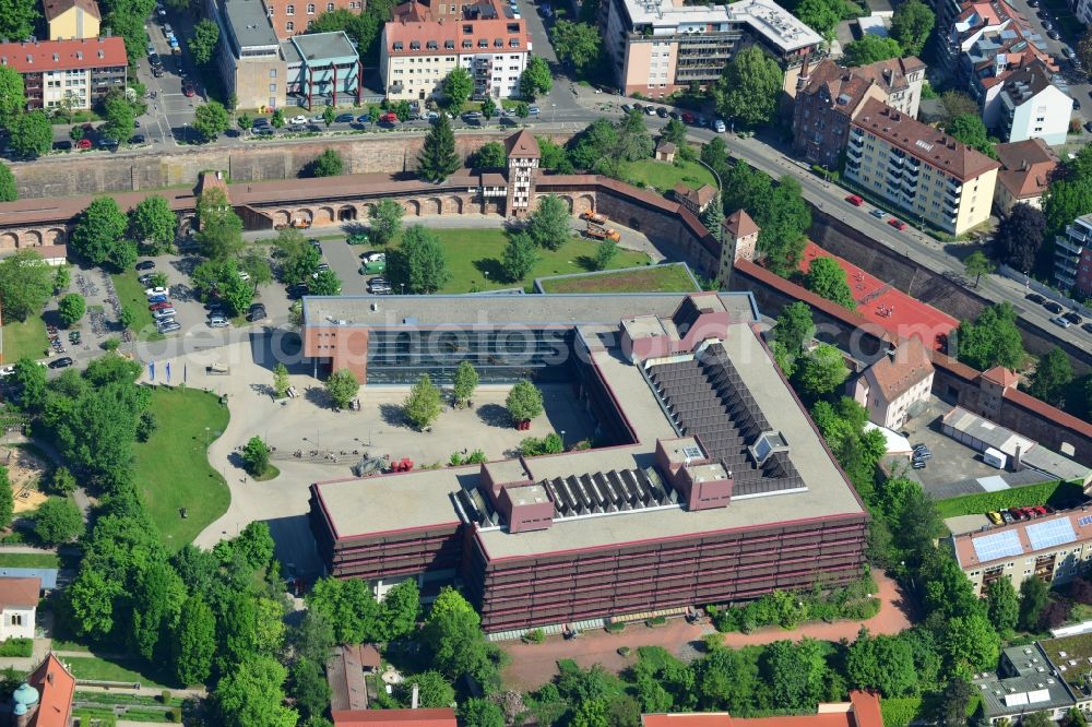 Nürnberg from the bird's eye view: Campus grounds of the University of Erlangen-Nuremberg in Nuremberg in Bavaria. In the new building of the Institute of Economics computer science II is housed