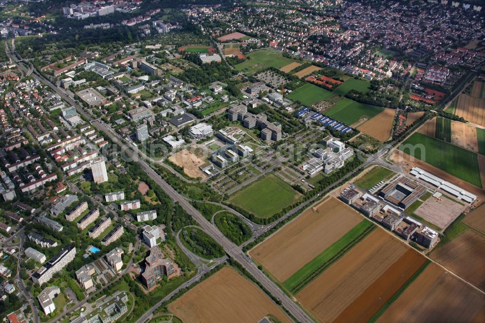 Aerial photograph Mainz - Campus grounds of the University Johannes Gutenberg in Mainz in Rhineland-Palatinate