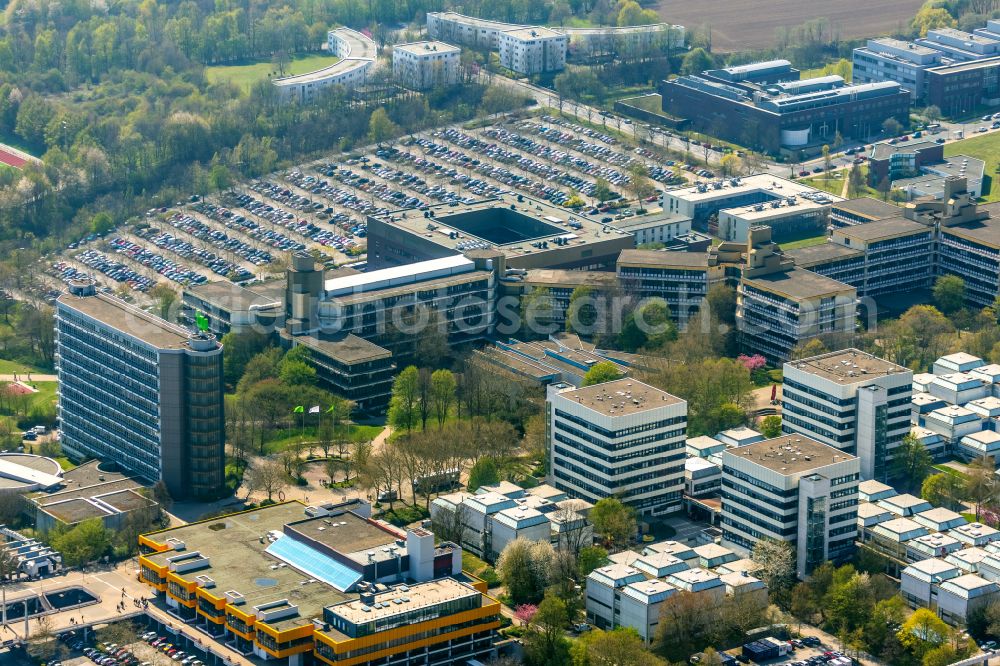 Aerial photograph Dortmund - Campus grounds of the university Technical University of Dortmund on Otto-Hahn-Strasse in the district of Barop in Dortmund in the state North Rhine-Westphalia, Germany