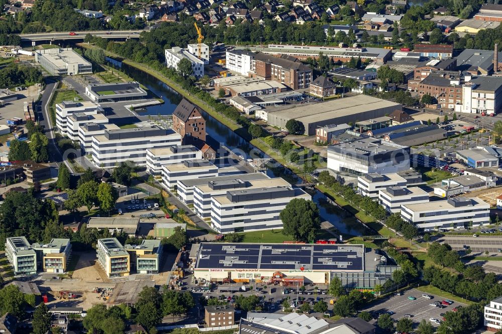 Kleve from the bird's eye view: Aerial view of the Rhine-Waal University campus in Kleve in North Rhine-Westphalia