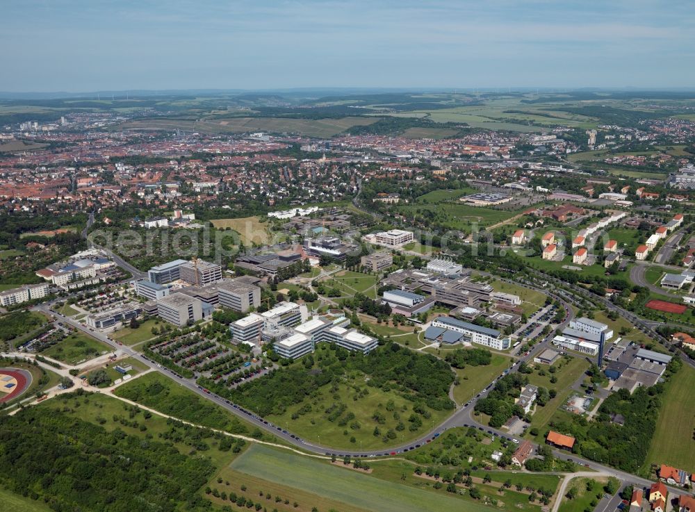 Würzburg from above - The campus of the University of Wuerzburg Hubland in the state of Bavaria