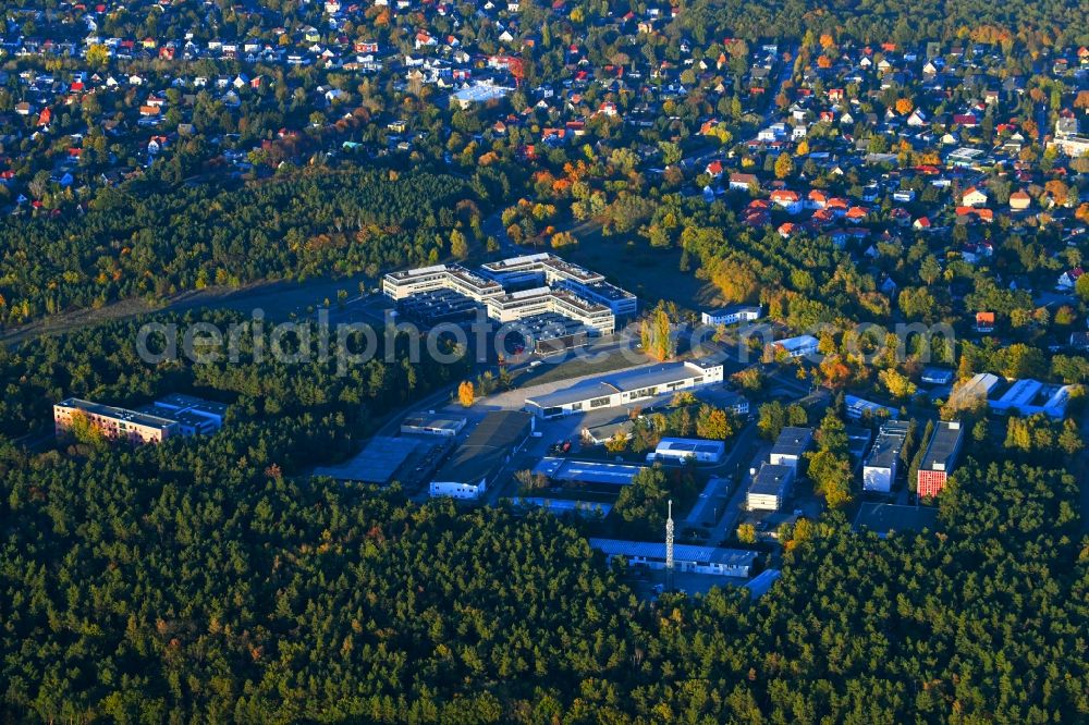 Aerial photograph Berlin - View of clouds surrounding the campus of commercial area Wuhlheide Innovation Park in Berlin - Koepenick