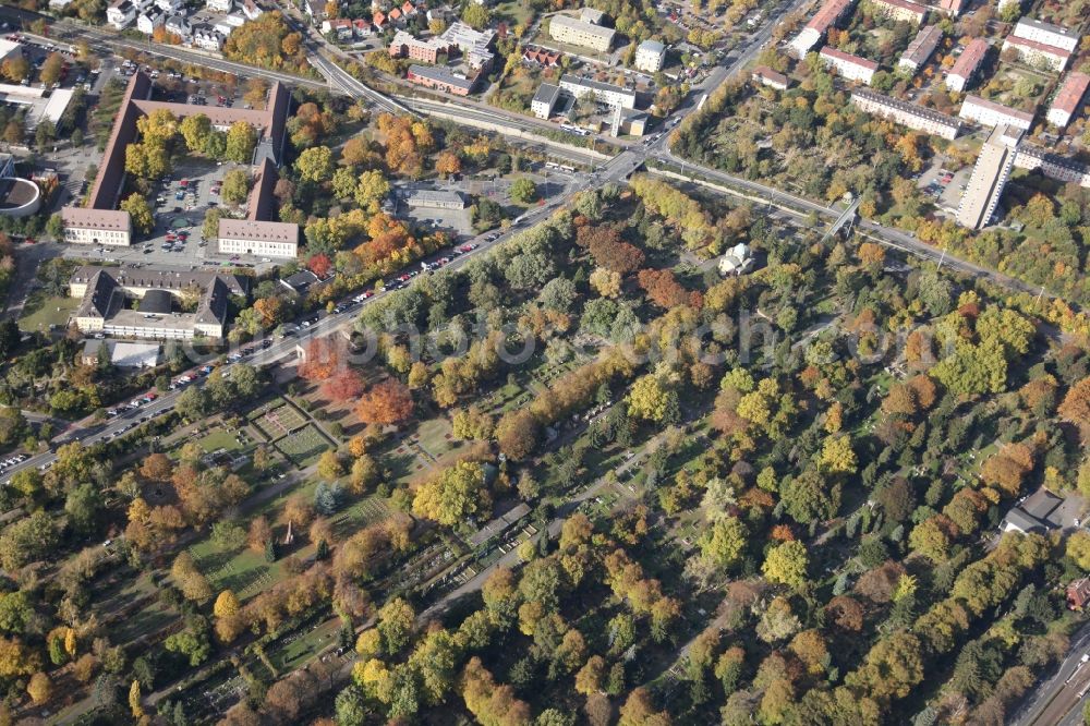 Mainz from the bird's eye view: Campus of the Johannes Gutenberg University Mainz and the Institute of Political Sciences in Mainz in Rhineland-Palatinate