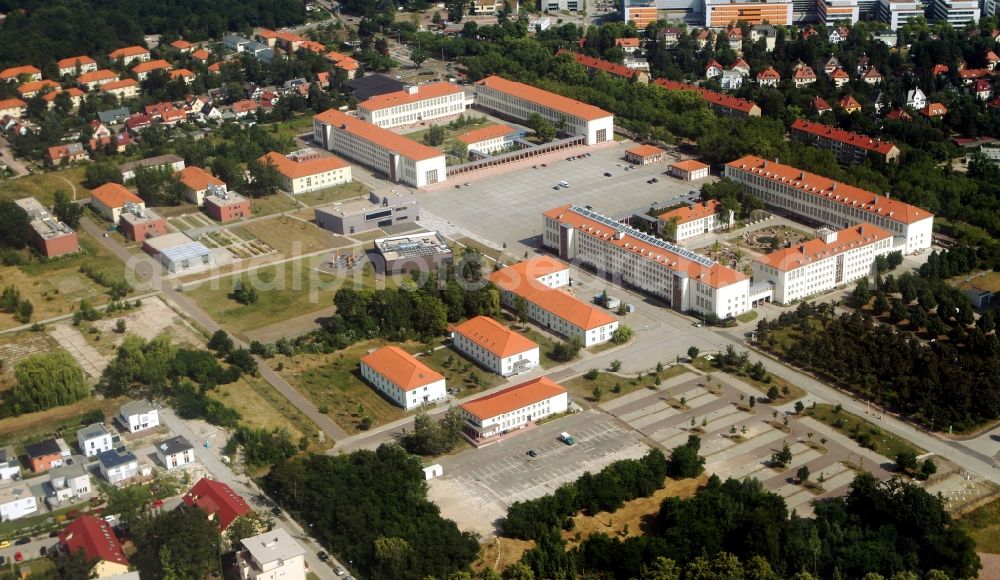 Halle / Saale from the bird's eye view: Campus, Martin-Luther-University Halle-Wittenberg in Halle (Saale) in Saxony-Anhalt