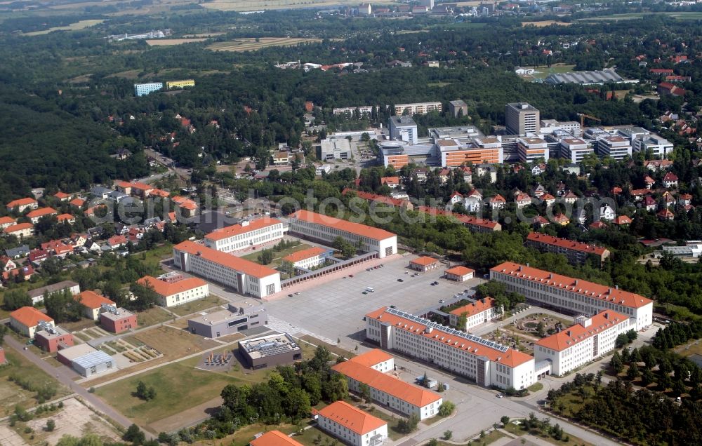 Aerial image Halle / Saale - Campus, Martin-Luther-University Halle-Wittenberg in Halle (Saale) in Saxony-Anhalt