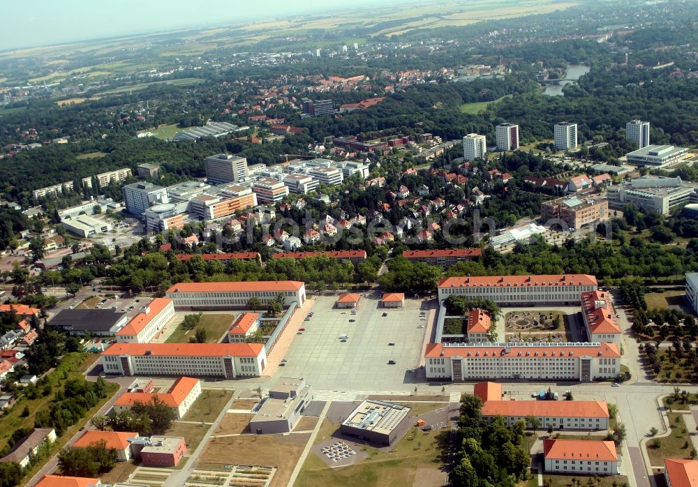 Aerial photograph Halle / Saale - Campus, Martin-Luther-University Halle-Wittenberg in Halle (Saale) in Saxony-Anhalt