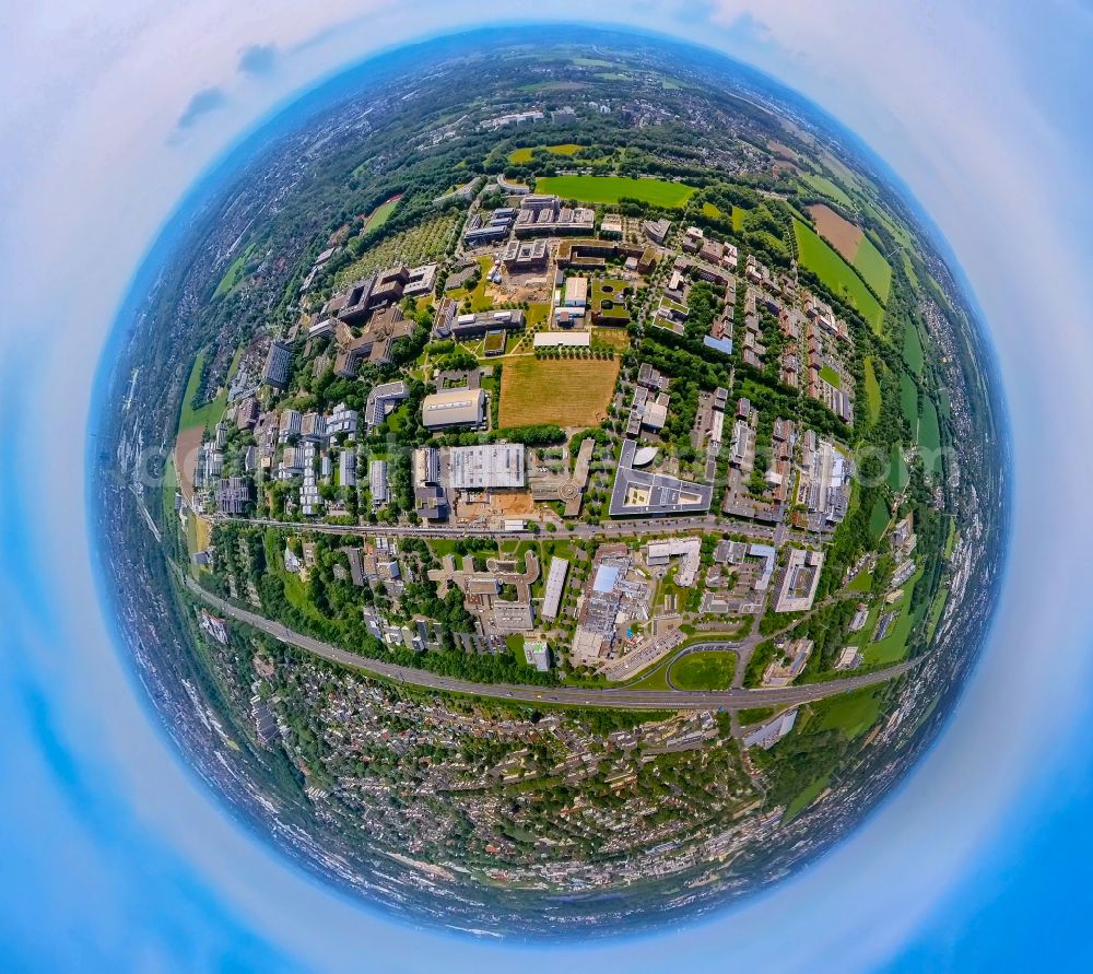 Dortmund from the bird's eye view: Campus building of the technical university in Dortmund at Ruhrgebiet in the state of North Rhine-Westphalia, Germany