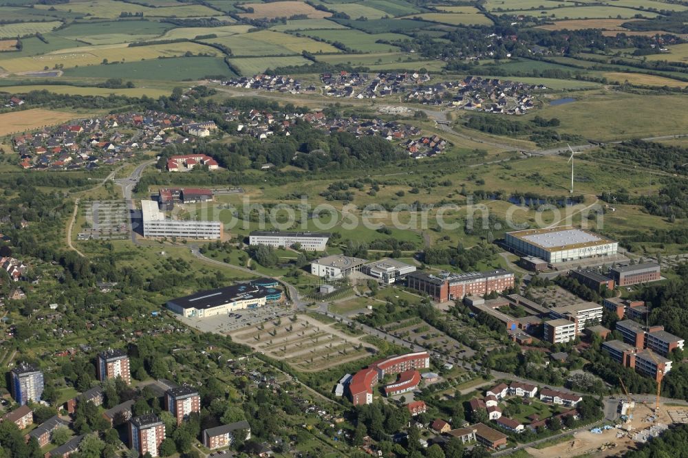 Aerial photograph Flensburg - Campus of the University and University of Applied Sciences in Flensburg in Schleswig-Holstein