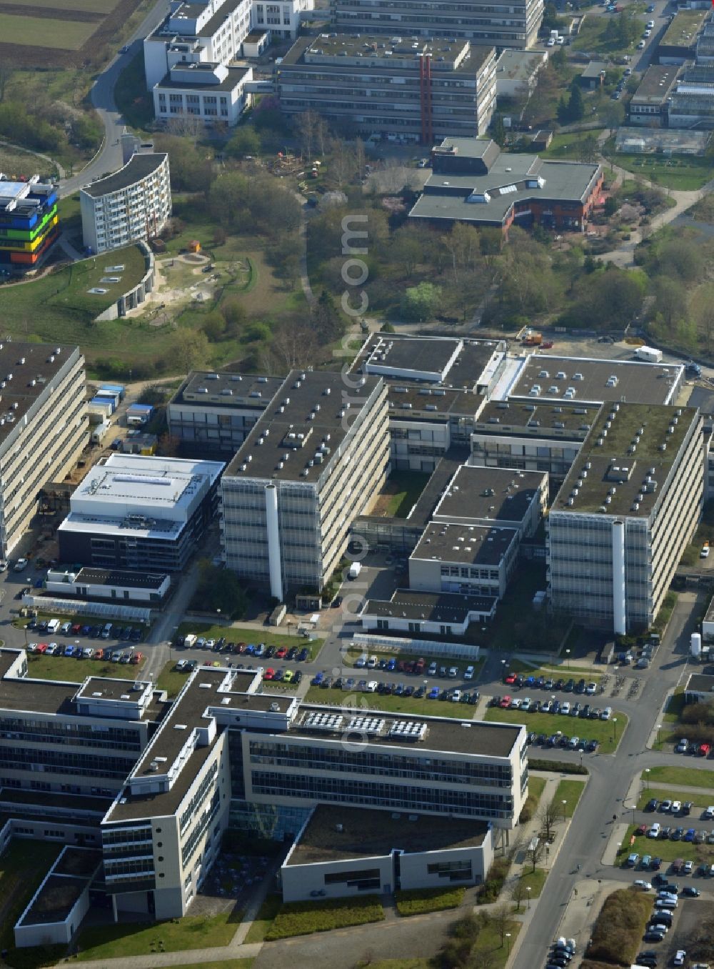 Göttingen from above - Campus of the University of Goettingen in Lower Saxony